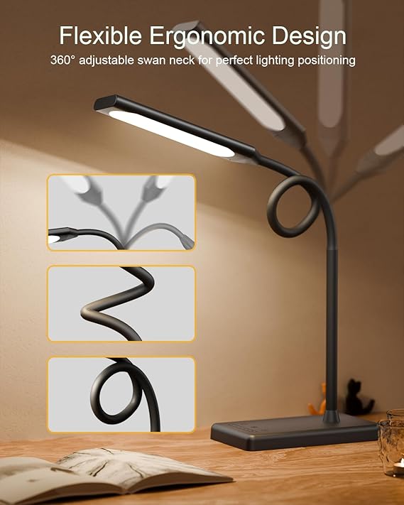 Smart Touch Desk Lamp with Wireless Charger