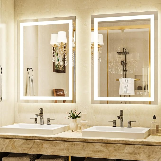 Smart Digital Bathroom Mirror with LED & Anti-Fog